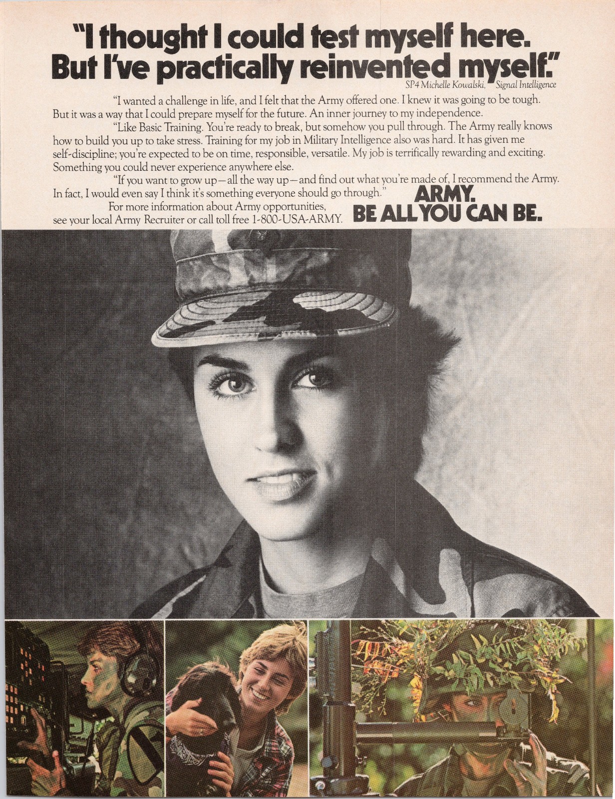Original 1986 US Army Military Intelligence Print Ad Recruiting Poster