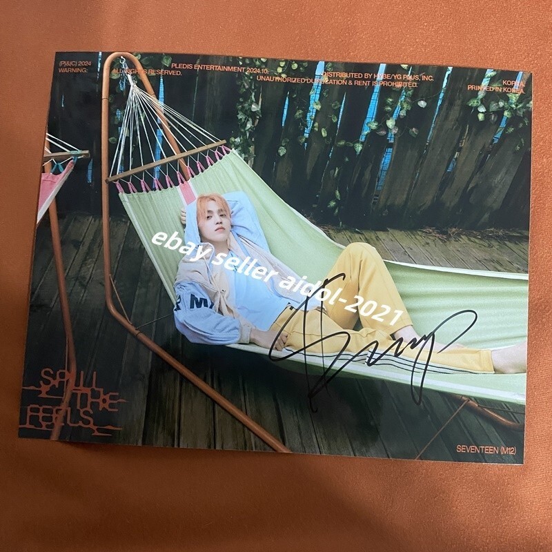 SEVENTEEN S.COUPS AUTOGRAPHED SIGNED PHOTO K-POP COLLECTION 8*10 2024B