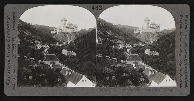 Historic Carlstein near Prague Bohemia Old Photo