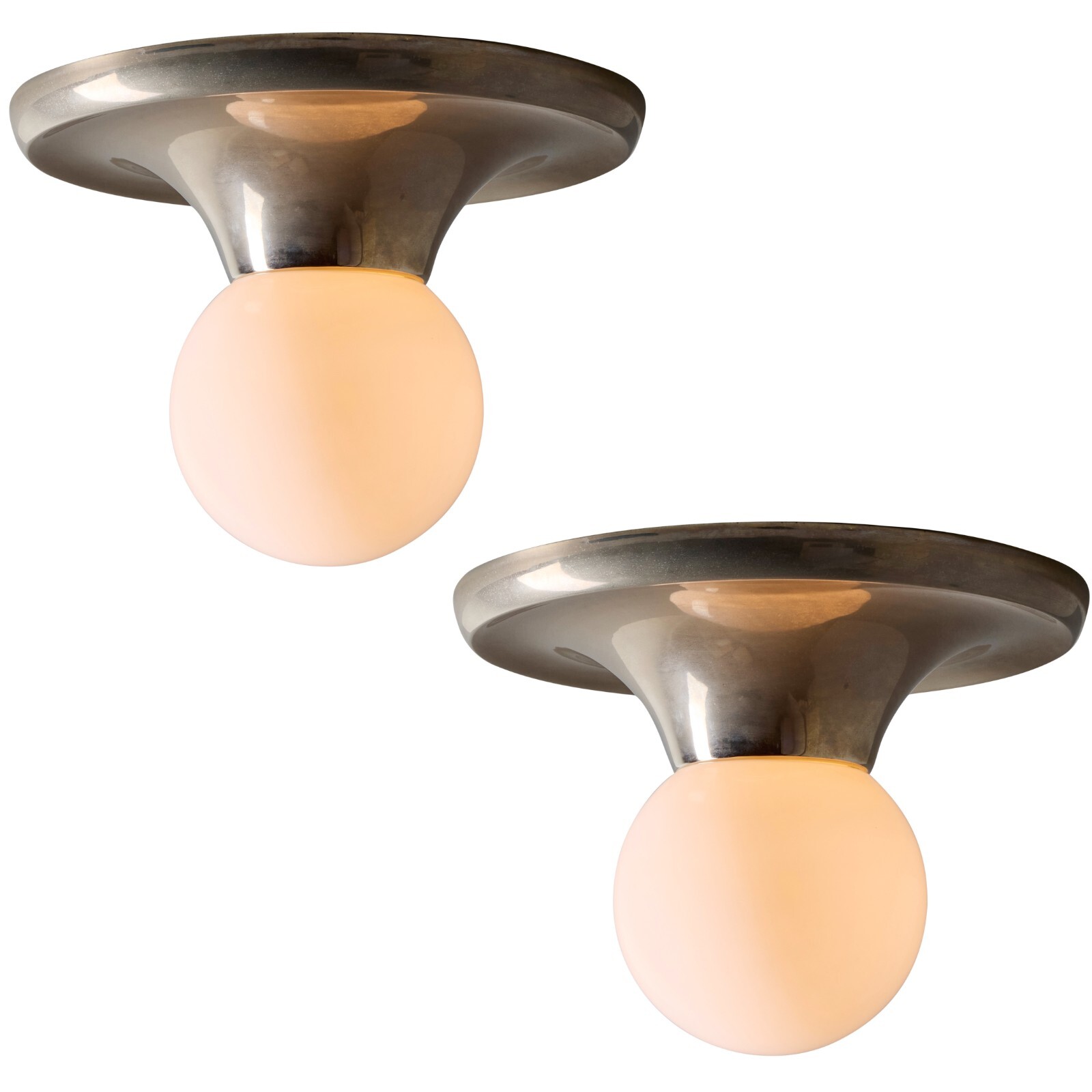 1960s Flos Achille Castiglioni & Pier Giacomo Nickel \'Light Ball\' Ceiling Lamp