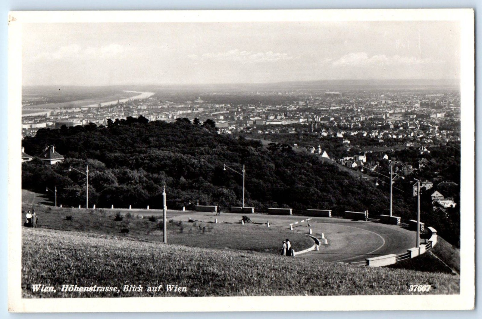 Vienna Austria Postcard Höhenstrasse view of Vienna c1930\'s RPPC Photo
