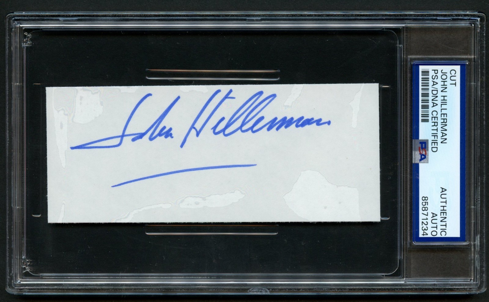 John Hillerman signed autograph 2x5 Cut Actor Magnum P.I. RC PSA Slabbed John Hillerman signed autograph 2x5 Cut Actor Magnum P.I. RC PSA Slabbed