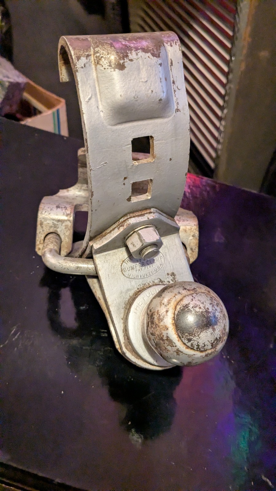 Fulton Co. Bumper Clamp Model 24 Vintage Trailer Hitch 1940s 1950s
