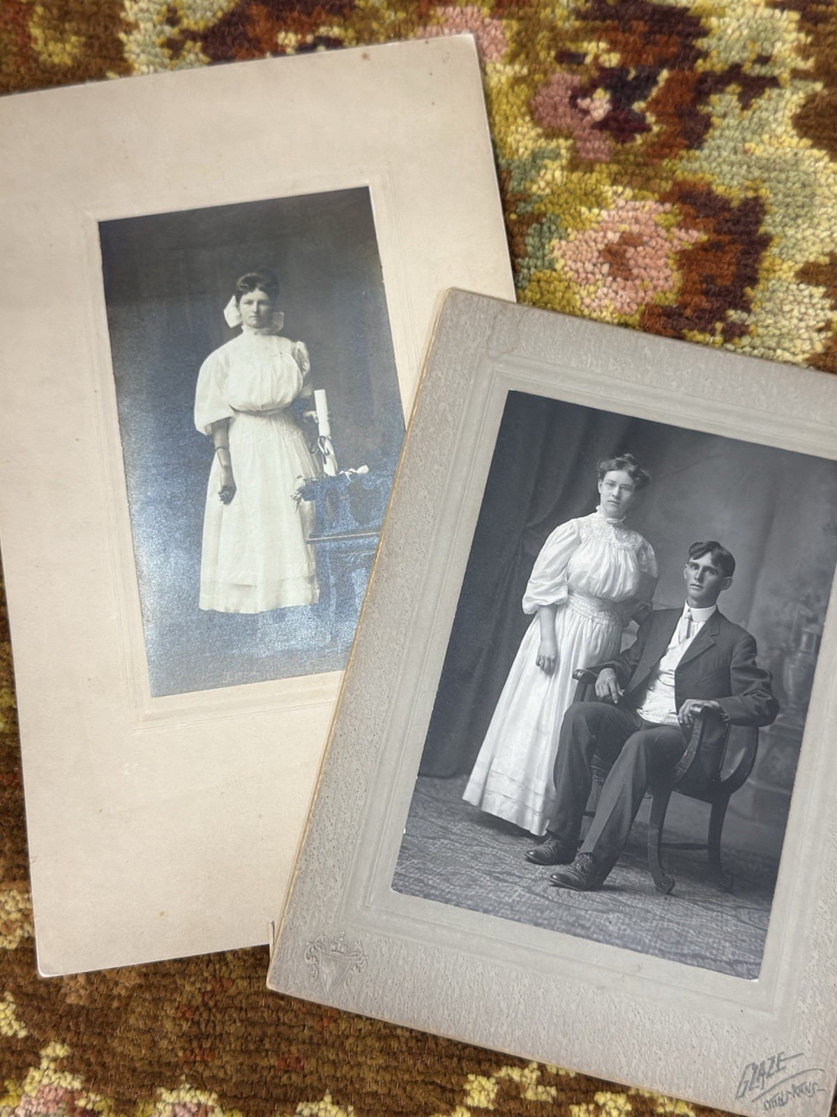 Antique Cabinet Cards Lyons KS GLAZE Studios