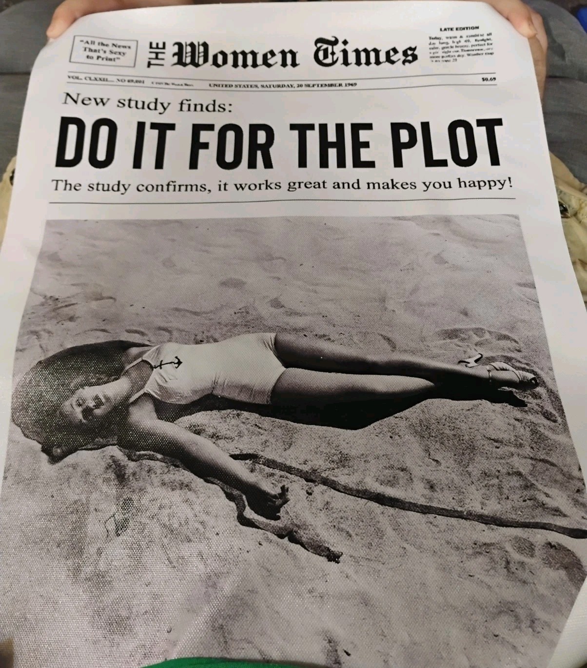 The Women Times Newspaper-Style Print “DO IT FOR THE PLOT” Late Edition
