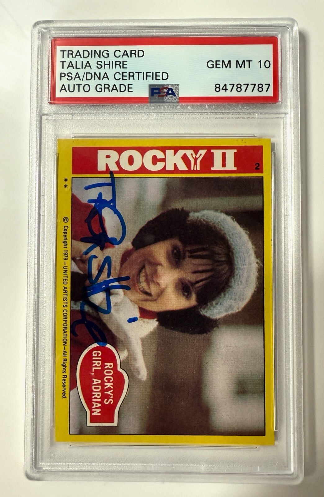 Talia Shire Autographed 1979 Topps ROCKY Rookie Set PSA/DNA Gem Mint 10 Auto