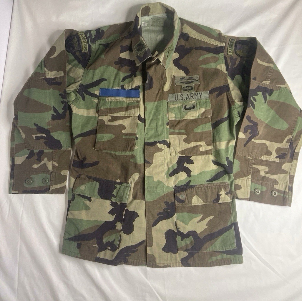 Vtg 93 US Army M81 BDU Ripstop Lt Col TRADOC Ranger Airborne Air Assault CIB