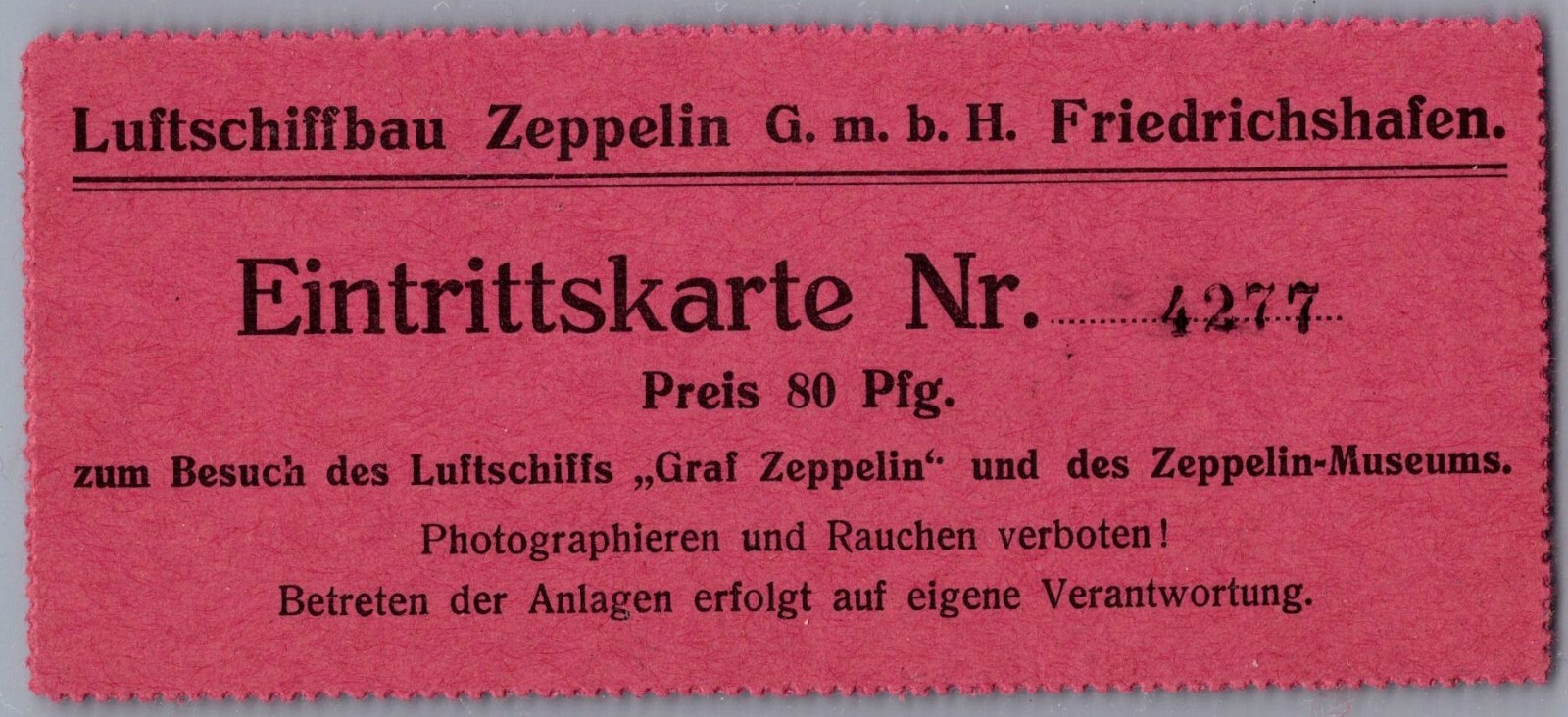 Mint Germany Friedrichshafen museum and Graf Zeppelin Tour Entrance