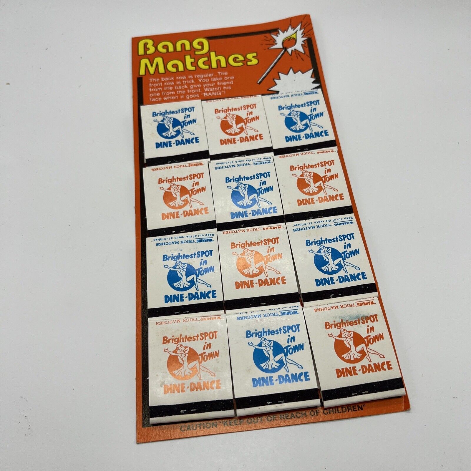 Vintage BANG Matches - Store Display - Novelty Item / Trick Matches