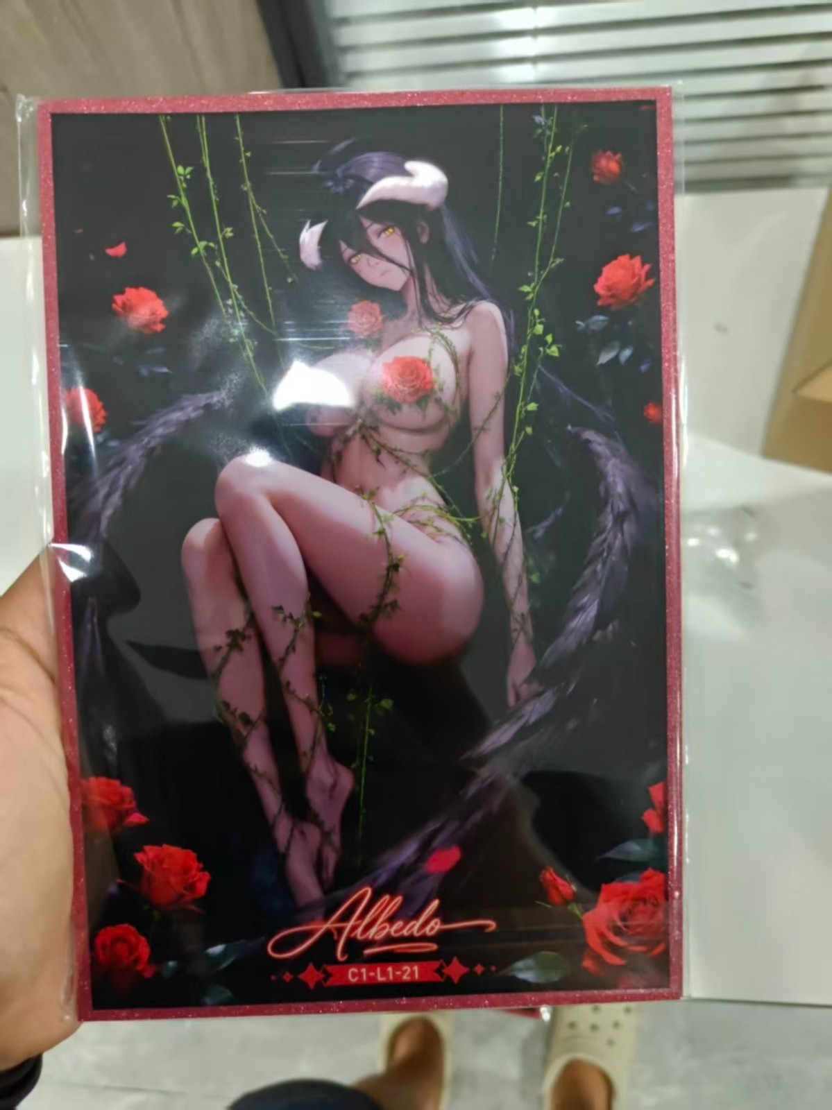 Albedo CEILING Dark Rose A5 Overlord Anime Waifu Art Print