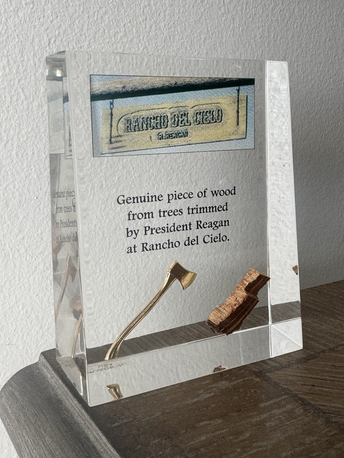 Vintage, Ronald Reagan, Rancho del Cielo, Wood, Presidential, Collectible, Rare