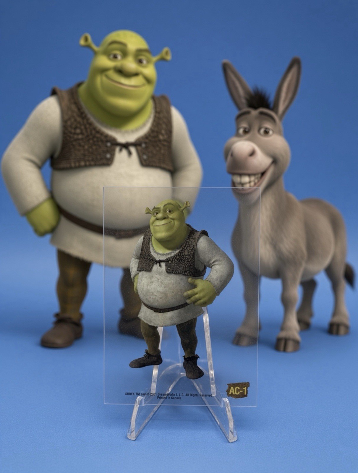 2001 Shrek Dart Flipcards Acetate Ac1  The Ogre( From The  Rookie Card Set )