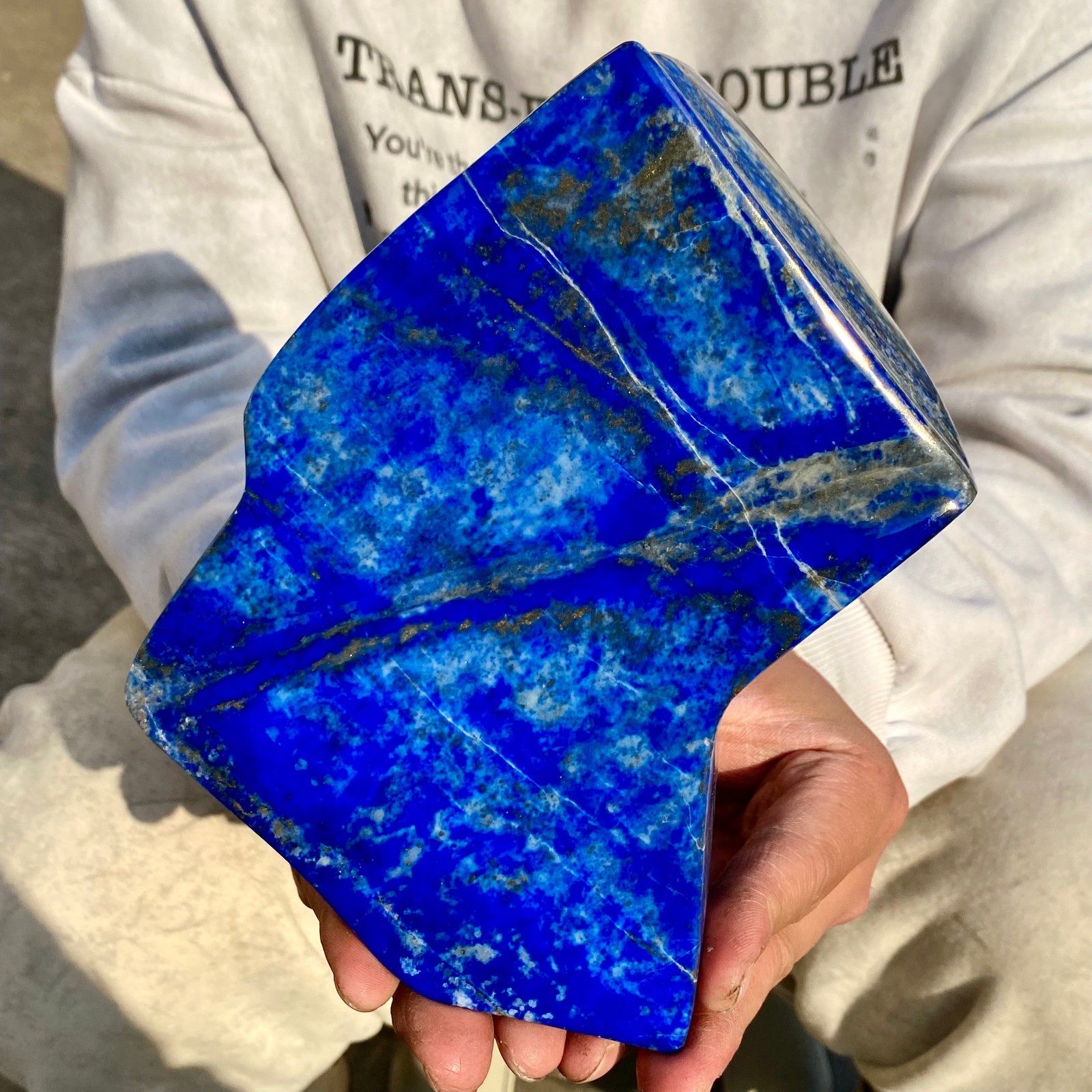 5.3LB LapisLazuli Freeform Polished Rough Tumble Healing Crystal Specimen Stone