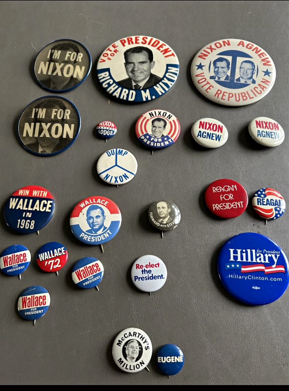 Lot of Vintage Campaign Pinback Buttons Nixon Reagan Wallace Muskie Lot of Vintage Campaign Pinback Buttons Nixon Reagan Wallace Muskie