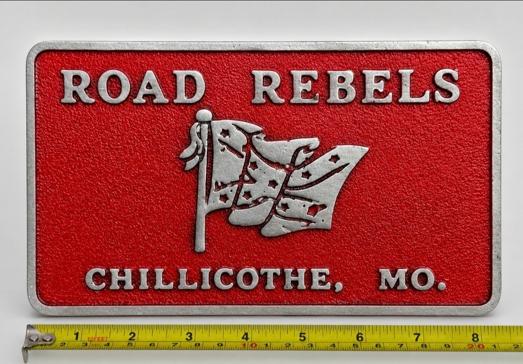 ROAD REBELS Cast Aluminum Car Club Plaque ROAD REBELS Cast Aluminum Car Club Plaque