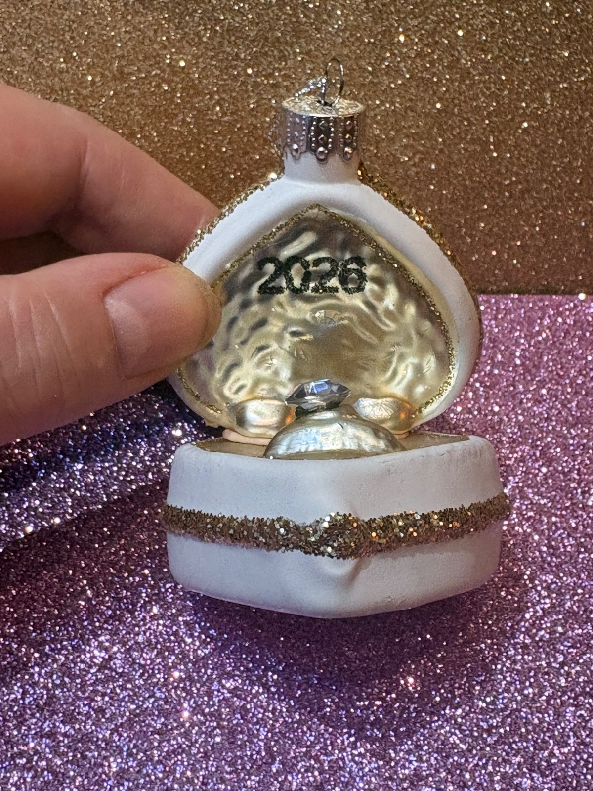 NEW Robert Stanley 2026 ENGAGEMENT RING HEART ORNAMENT  2.81” x 2\