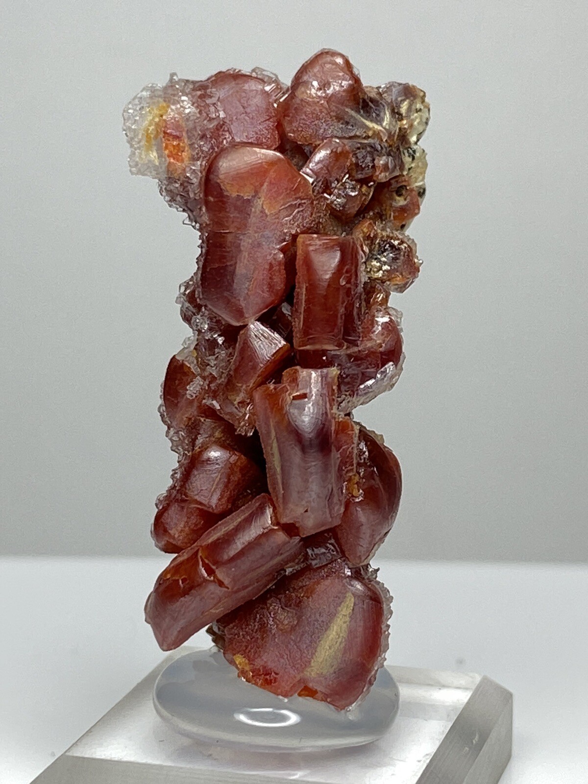 Interesting Vanadinite With Selenite - Very Unusual 