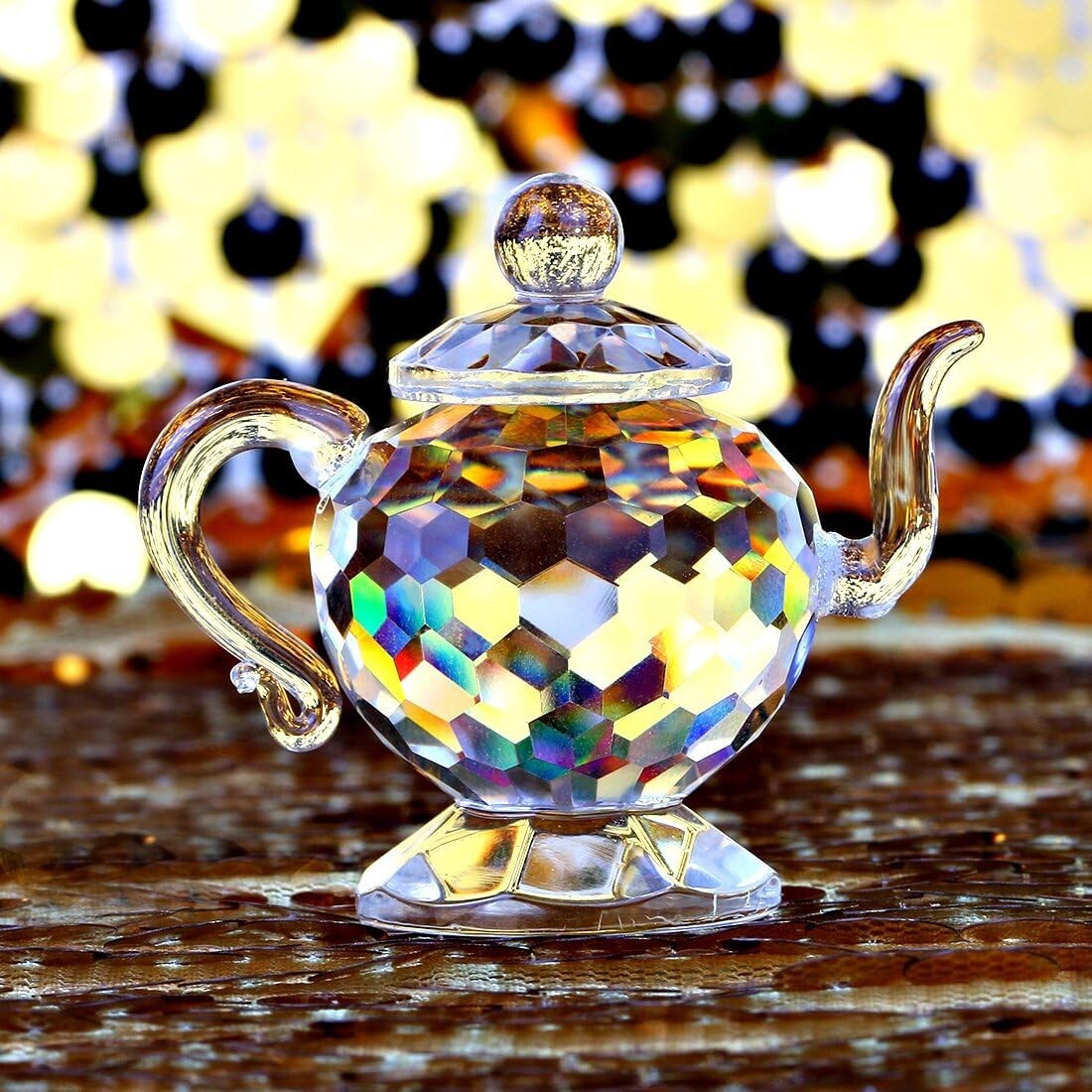 H&D HYALINE & DORA Crystal Teapot Figurine 2