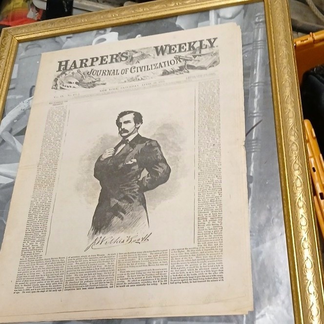 Harper's Weekly Journal of Civilization April 29, 1865 Issue John Wilkes Booth