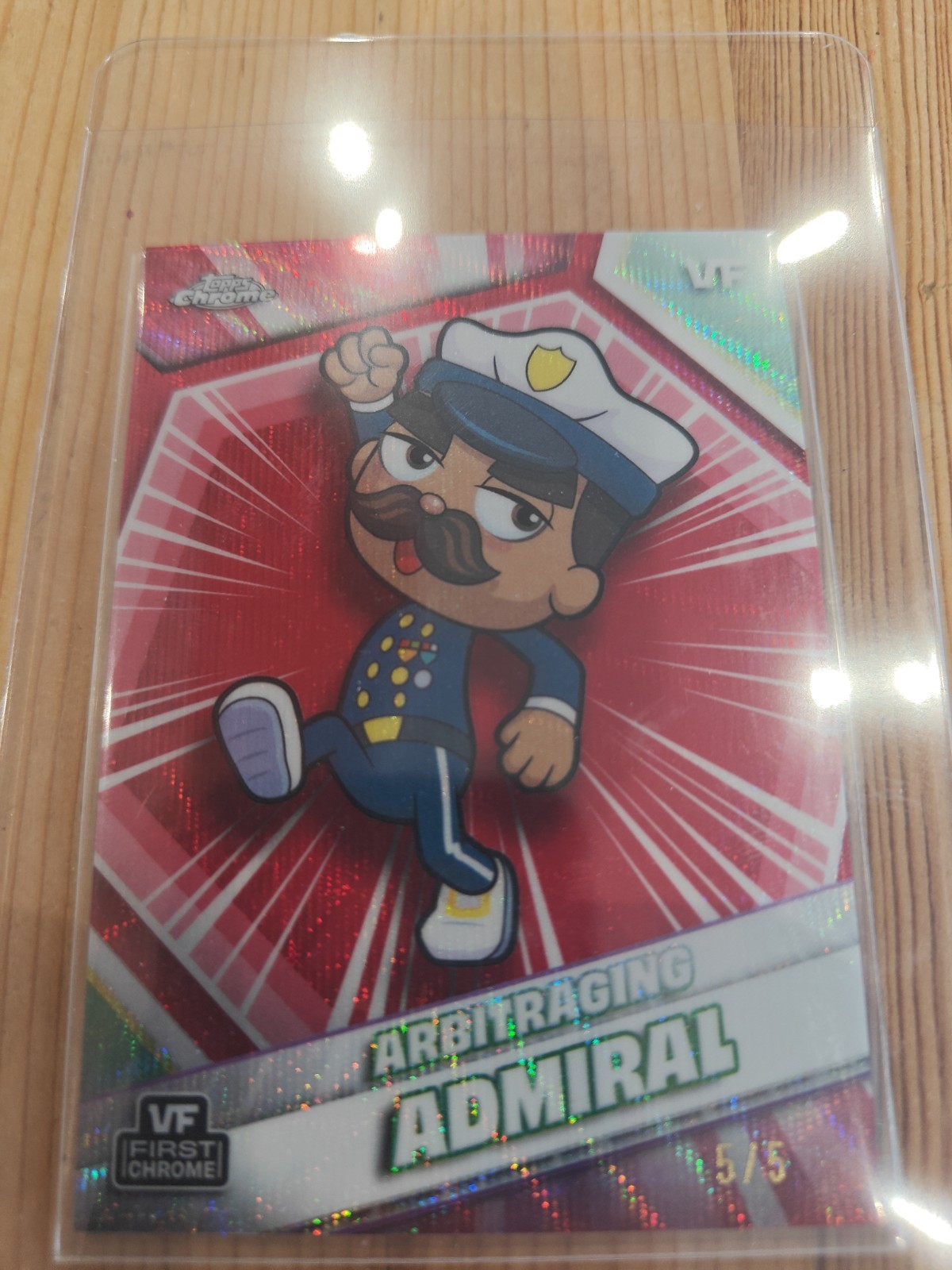 2026 Topps Chrome Veefriends Arbitraging Admiral /5 2026 Topps Chrome Veefriends Arbitraging Admiral /5