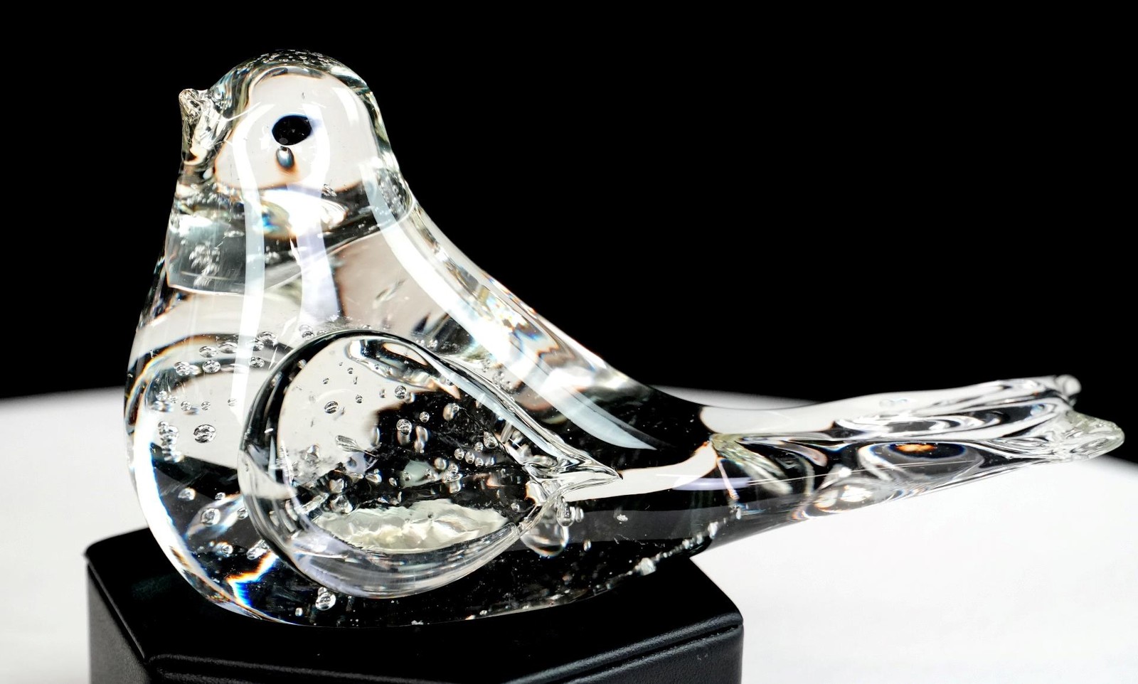 Balos Clear Art Glass Bullicante Controlled Bubble 5 1/4\