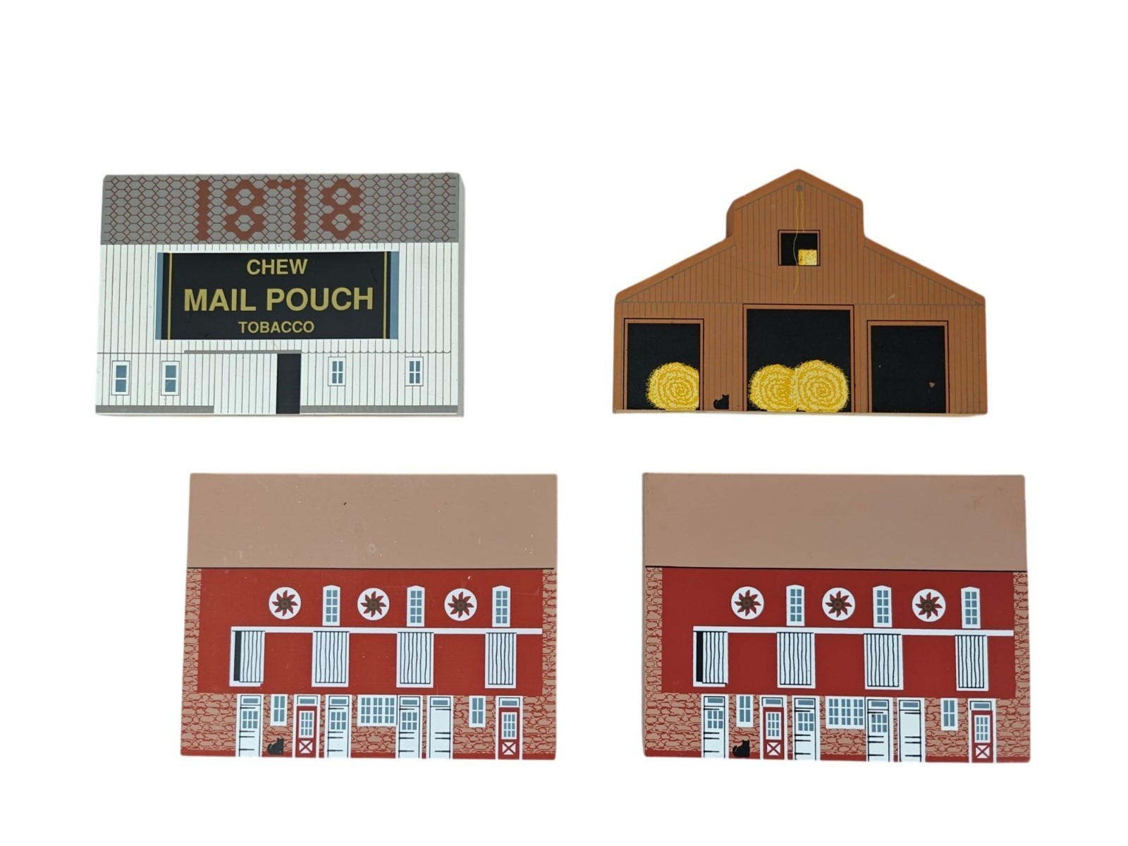 The Cat’s Meow 1992 American Barn Lot Of 4 Collectibles Vintage Rustic Décor