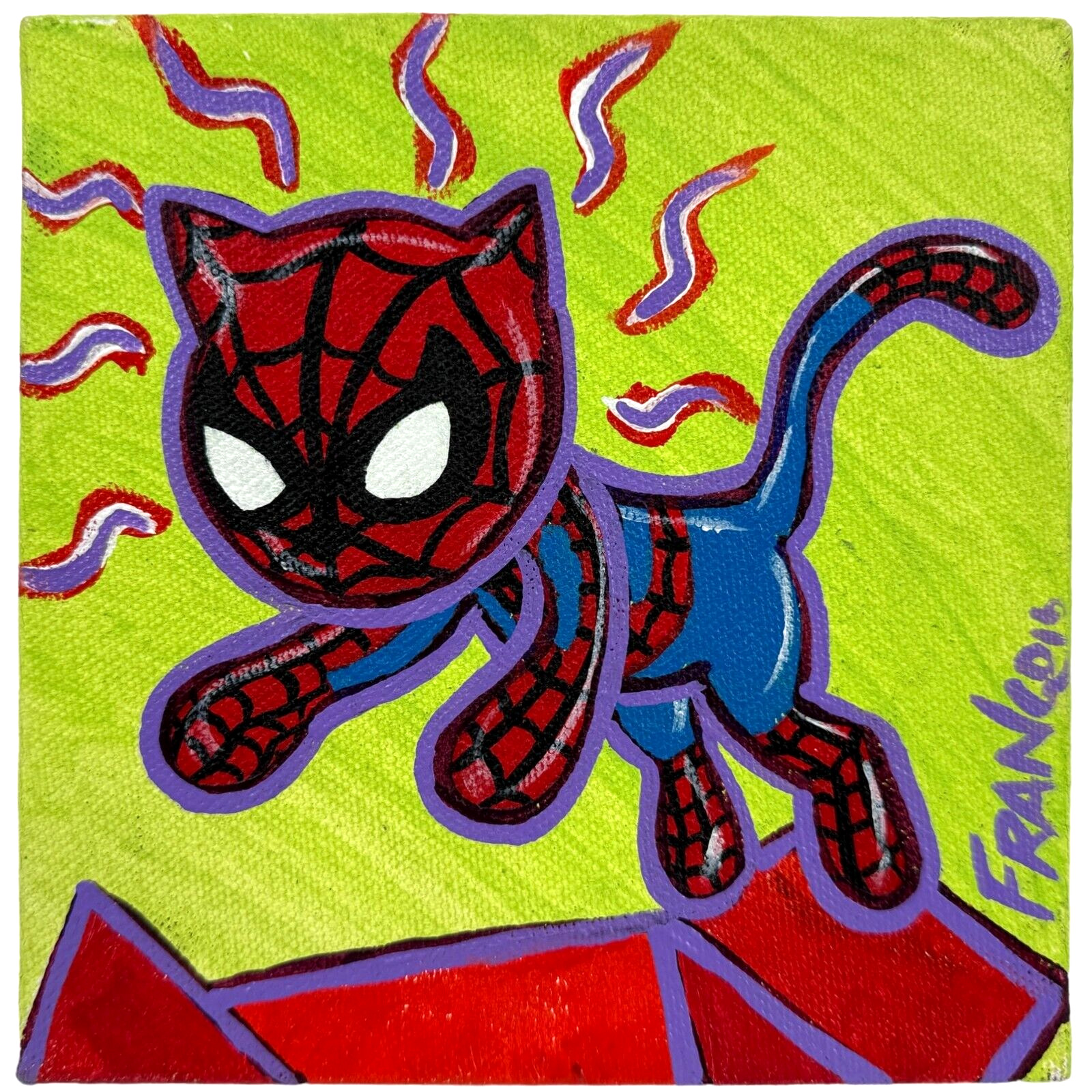 Franco Aureliani Spider-Cat Original Art 6