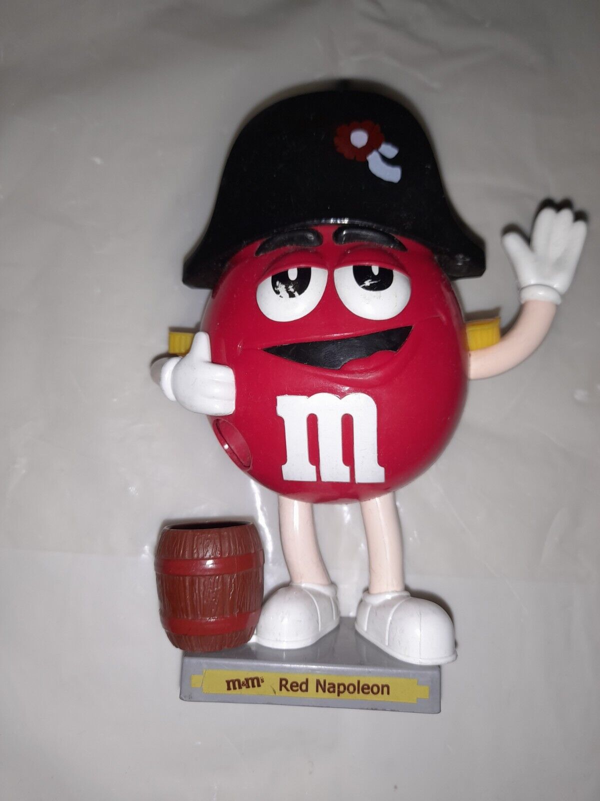M&M\'s Red Napoleon Candy Chocolate Dispenser 7 Inches Collectable
