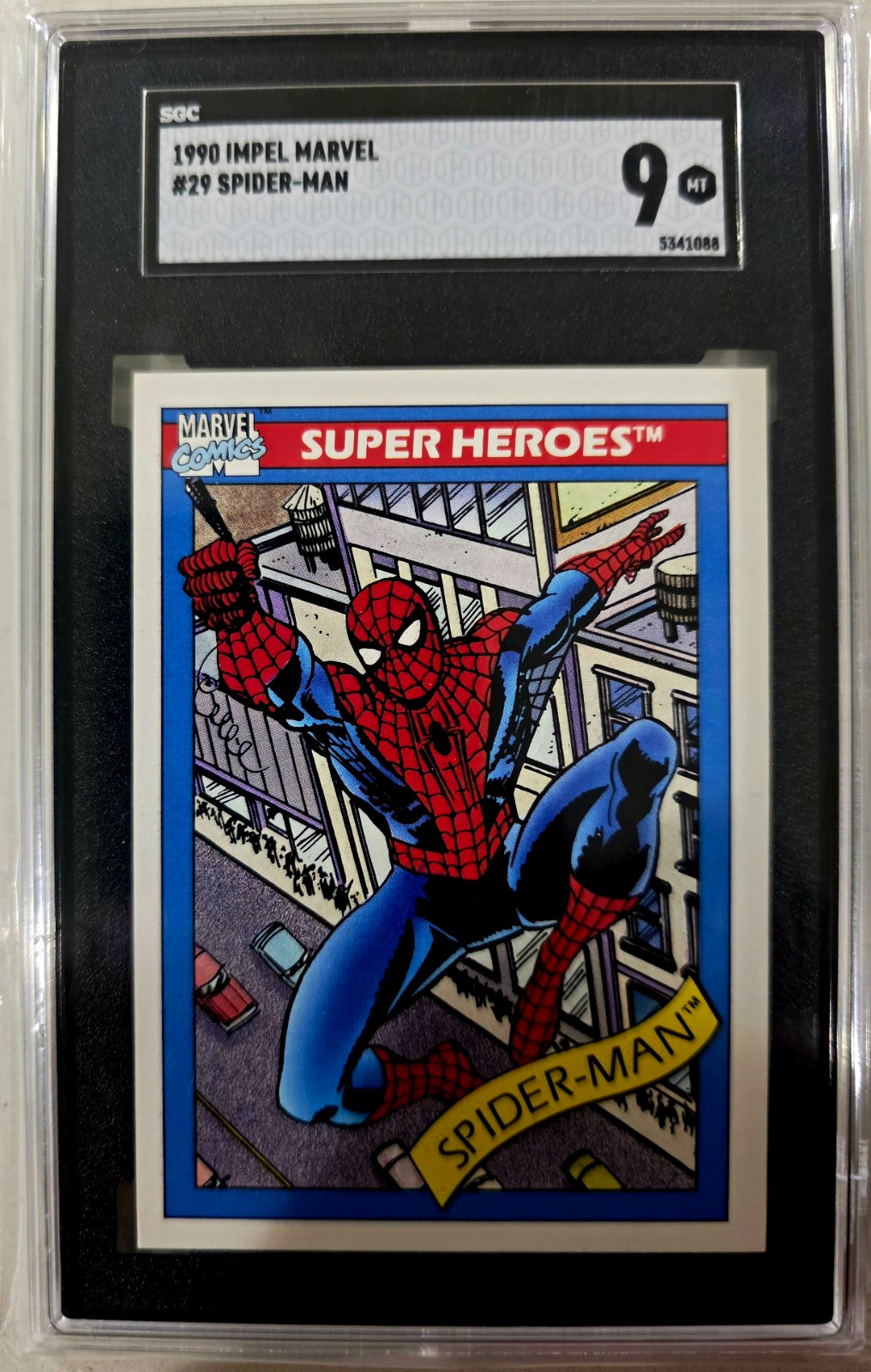 1990 Impel Marvel Universe Super Heroes #29 Spider-Man - SGC 9 Graded 🔥 💎 