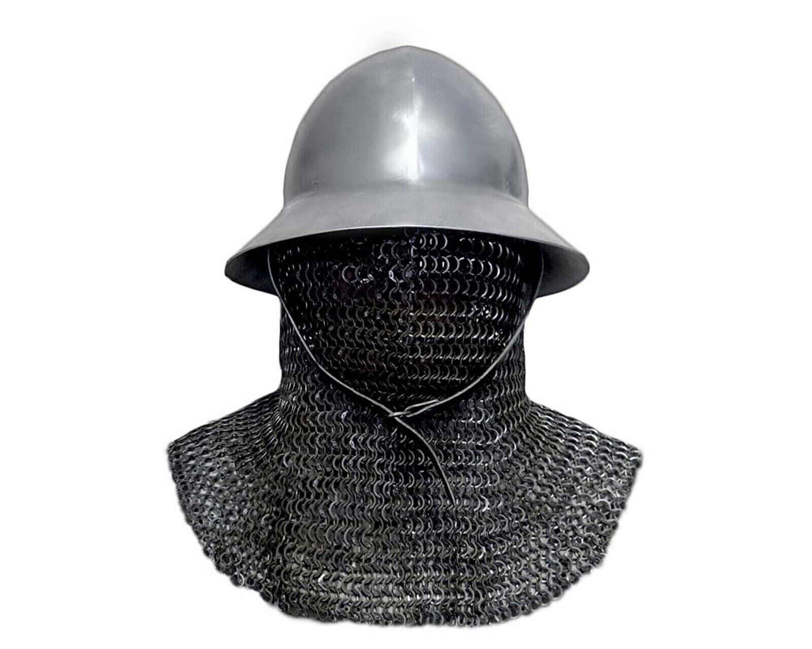 Christmas 18ga Combat & SCA Reenactment Armour Medieval Helmet KETTLE HAT MI07