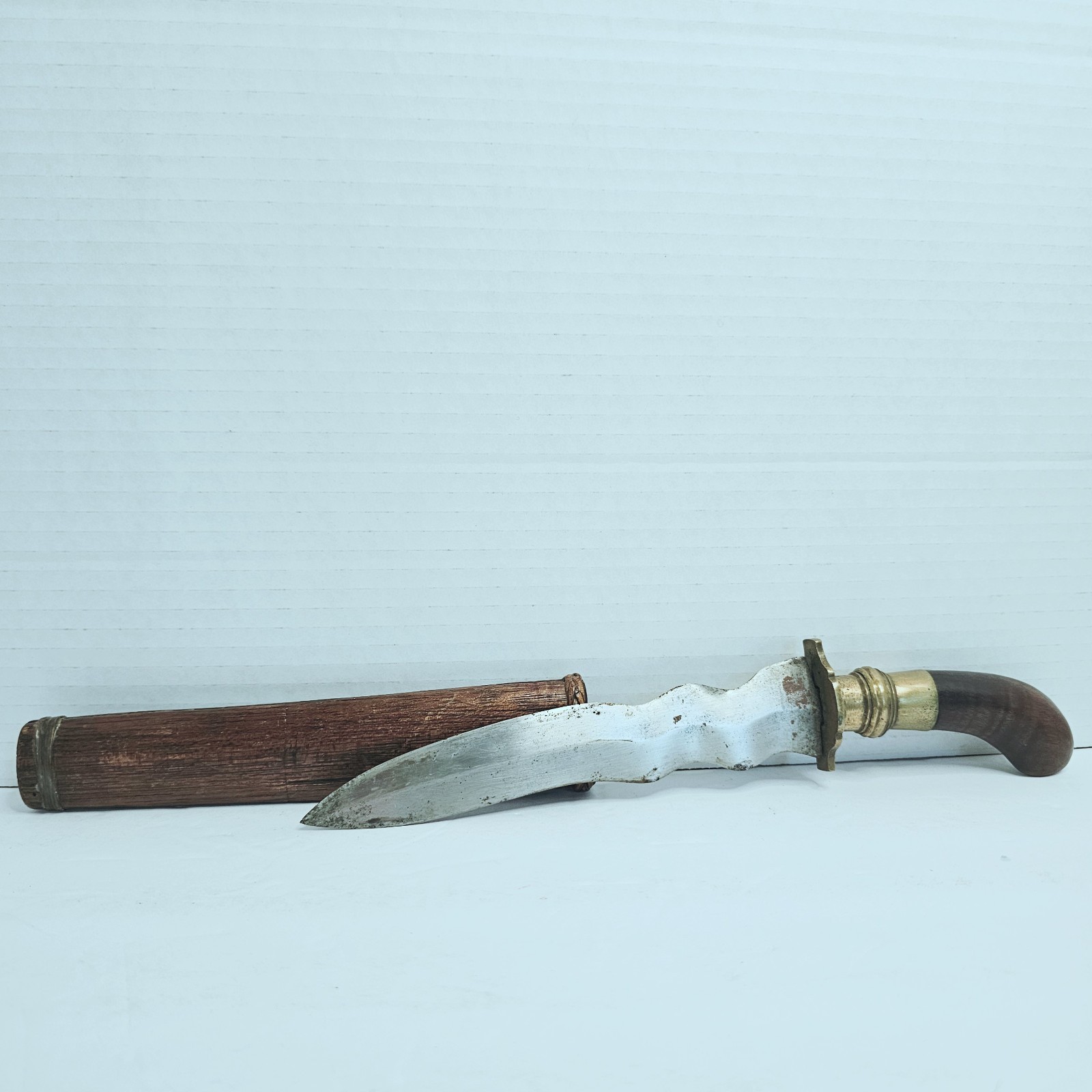 Antique Moro Gunong Dagger Philippine Kris Blade Sheath Loose Hilt 