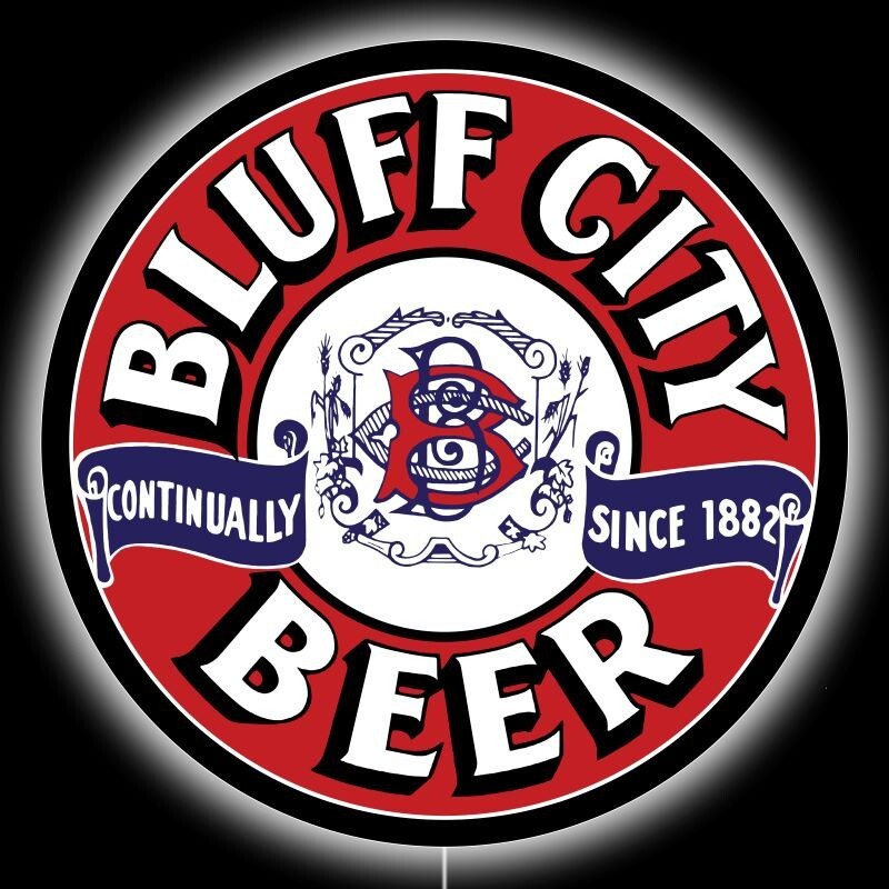 Bluff City Beer of Alton, Illinois LED Hanging Lighted Sign: 23\