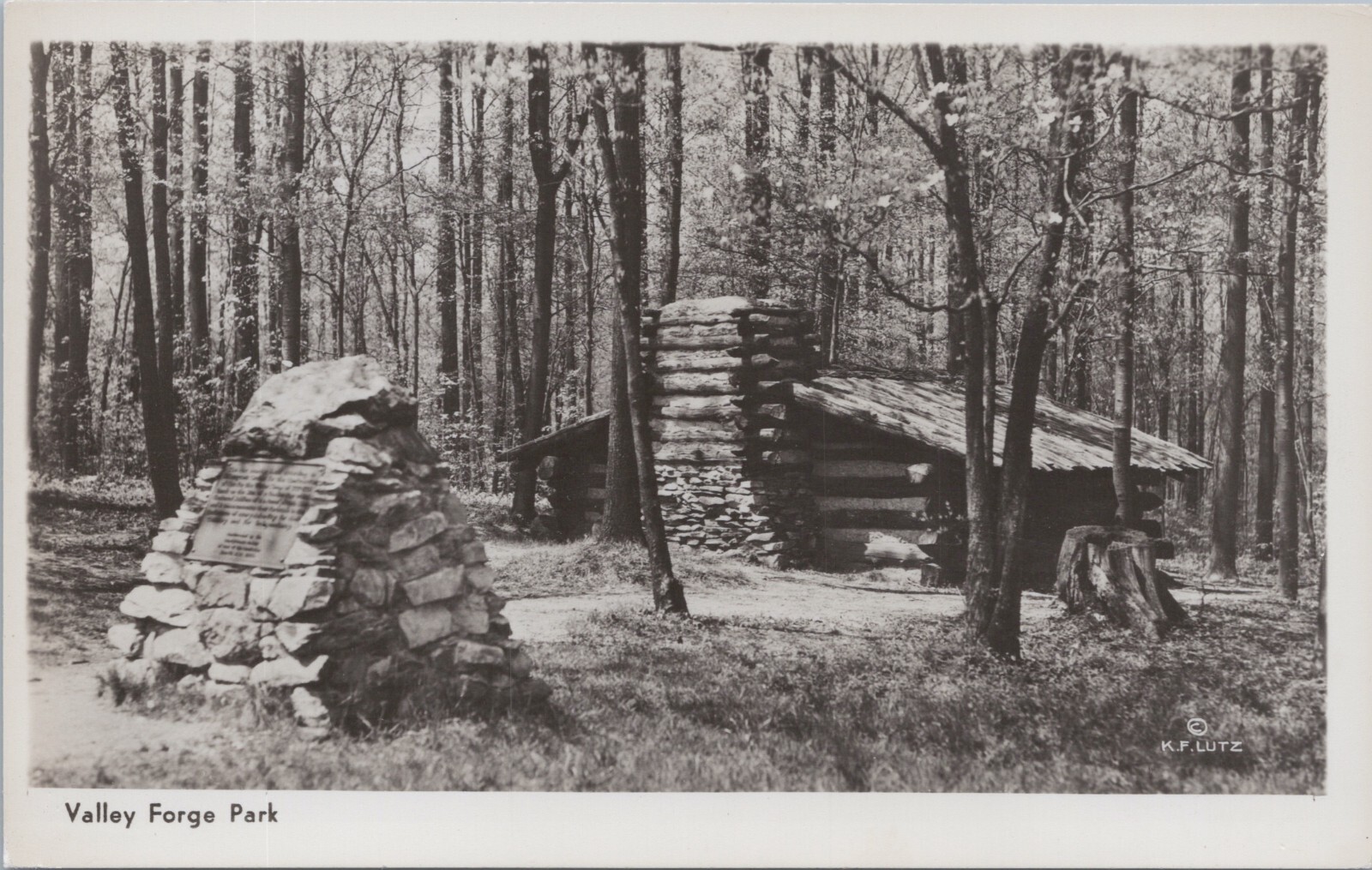 Vtg Valley Forge Park Pennsylvania RPPC Real Photo Postcard #3984