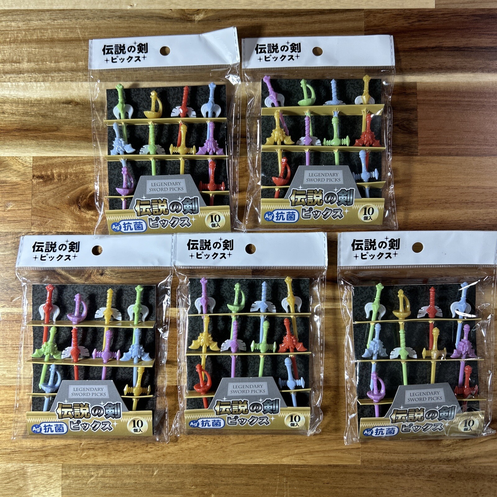 Legendary Sword Food Picks 5 Packs of 10 Bento Lunch Box Parties Antibacterial Legendary Sword Food Picks 5 Packs of 10 Bento Lunch Box Parties Antibacterial