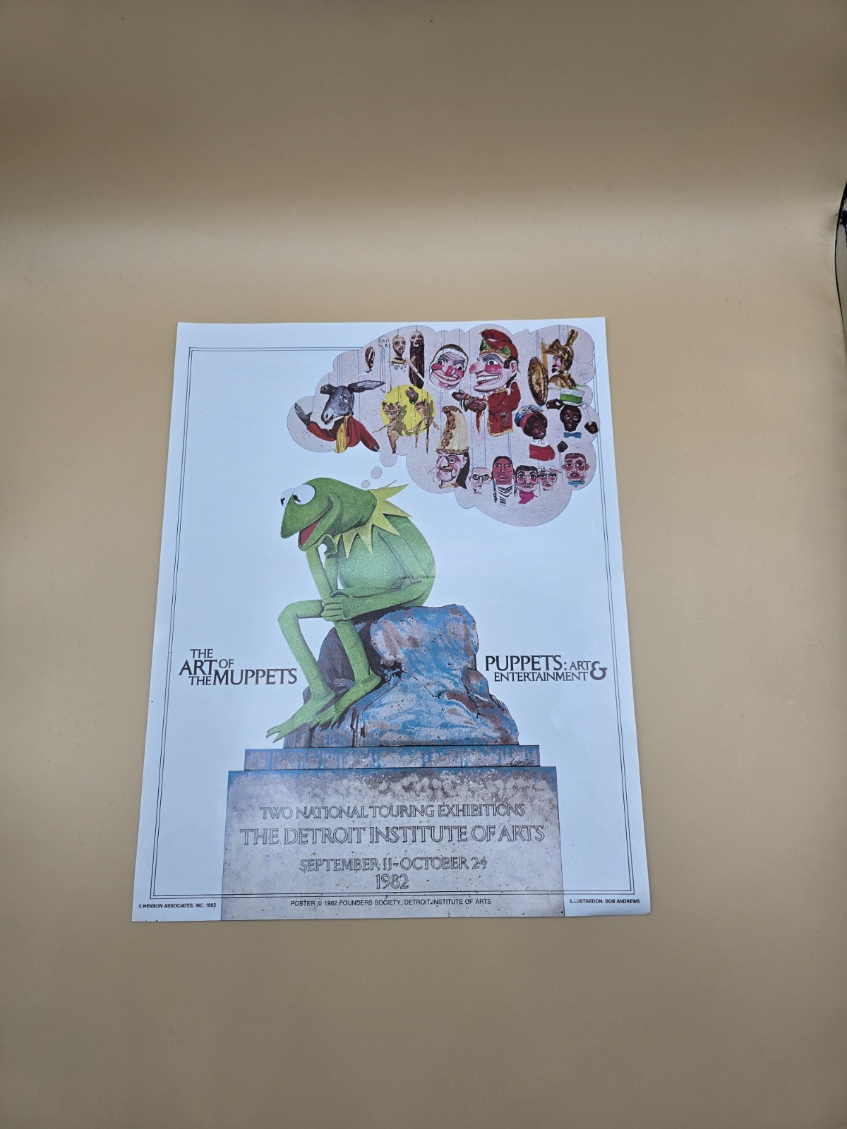 Original 1982 The Art Of Muppets Detroit Touring Poster