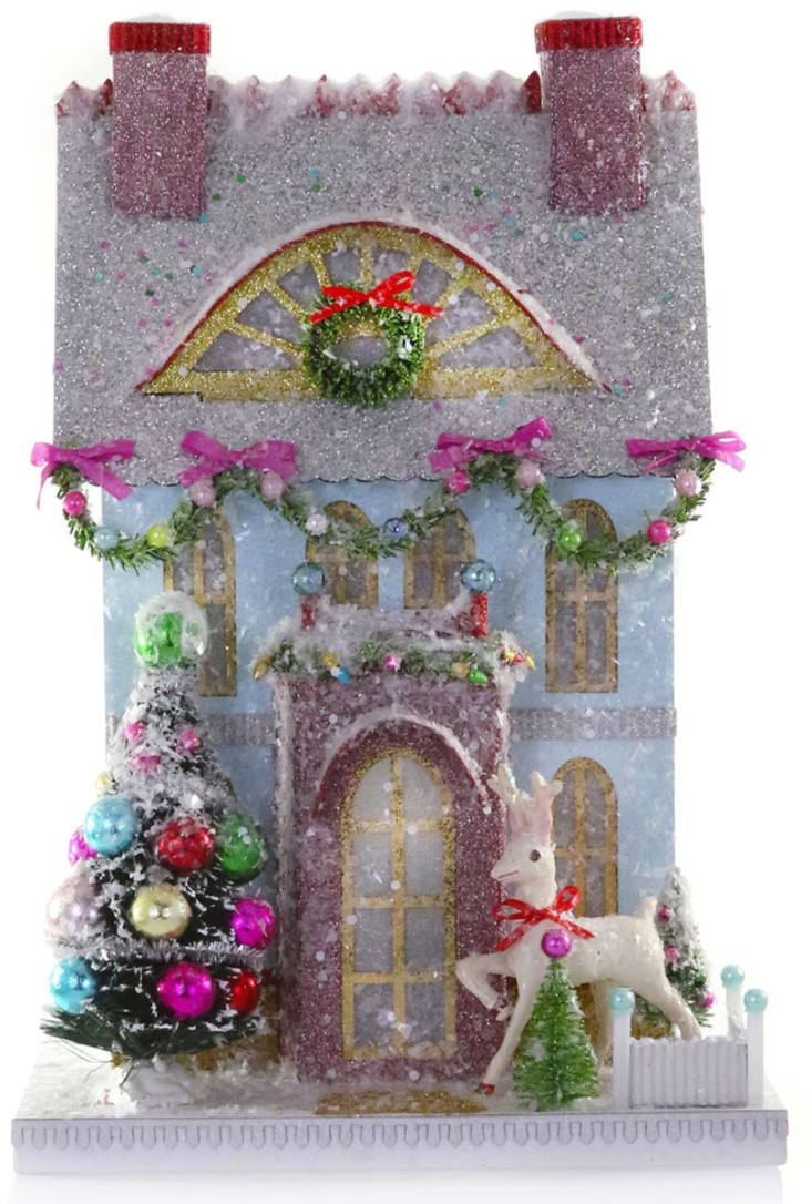 Cody Foster Christmas Retro Merry Reindeer Chateau House Village-14.5