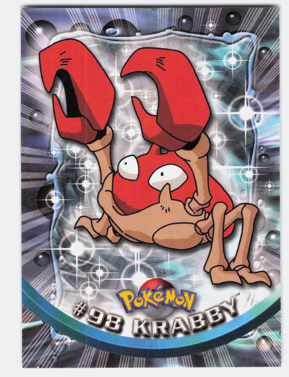 Krabby Base Topps Pokemon TV Animation Edition Series 2 98 NM