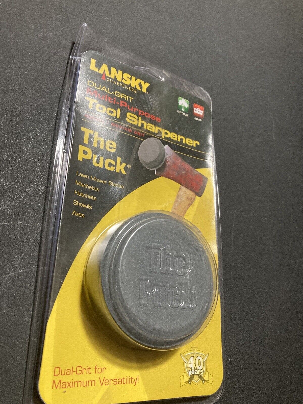 Lansky The Puck Dual Grit Multi-Purpose Sharpener LPUCK