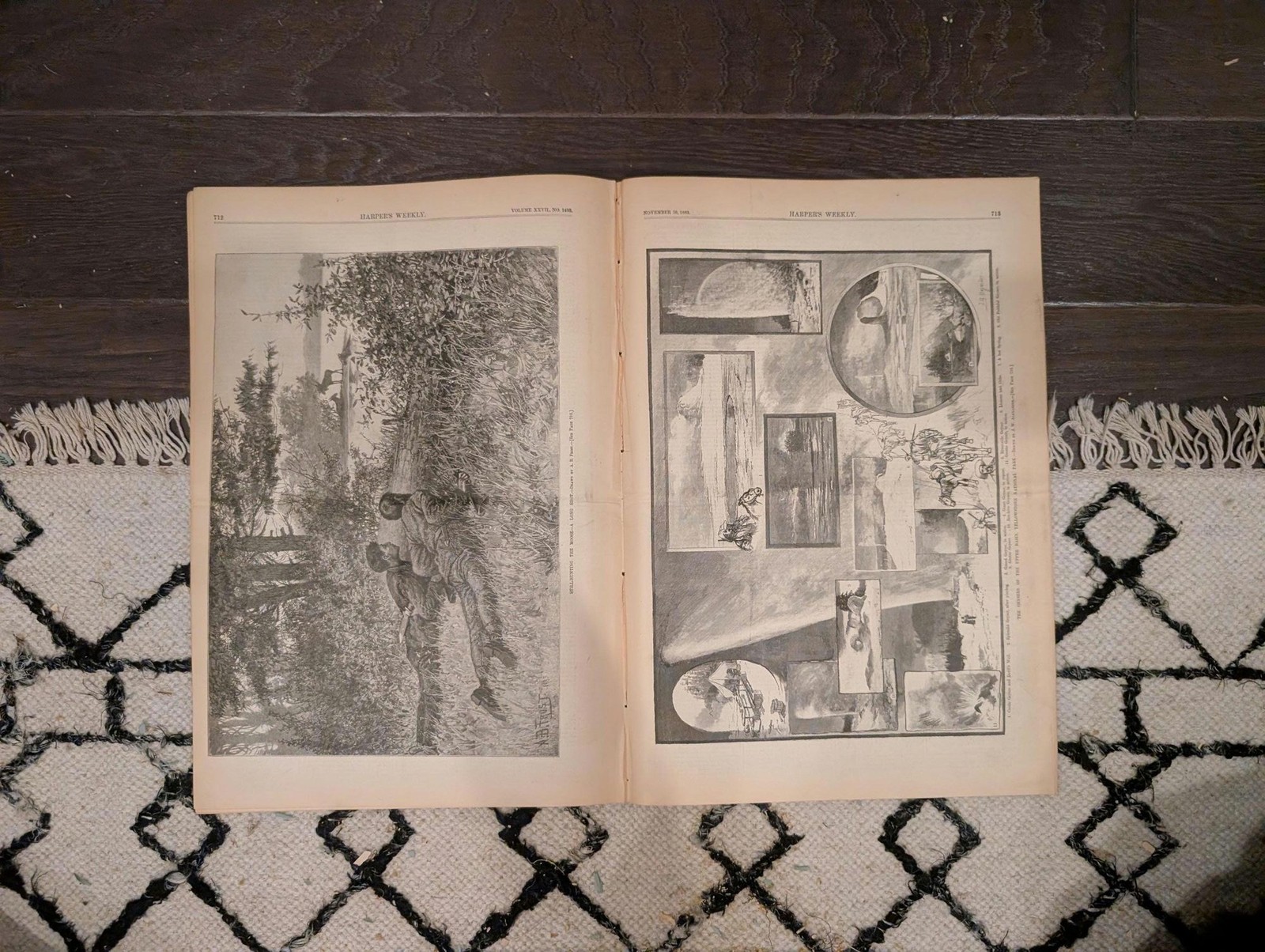 Harpers Weekly 1883 Lacrosse Yale New York Nov 10 General Sheridan Yellowstone