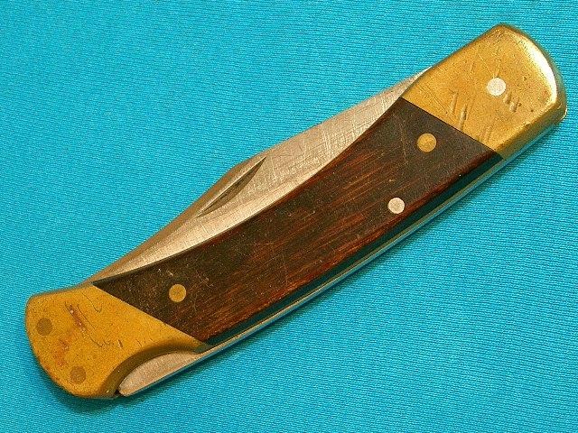 BIG VINTAGE SCHRADE USA KNIFE UNCLE HENRY LB7 BEAR PAW LOCKBACK HUNTER BOWIE VG