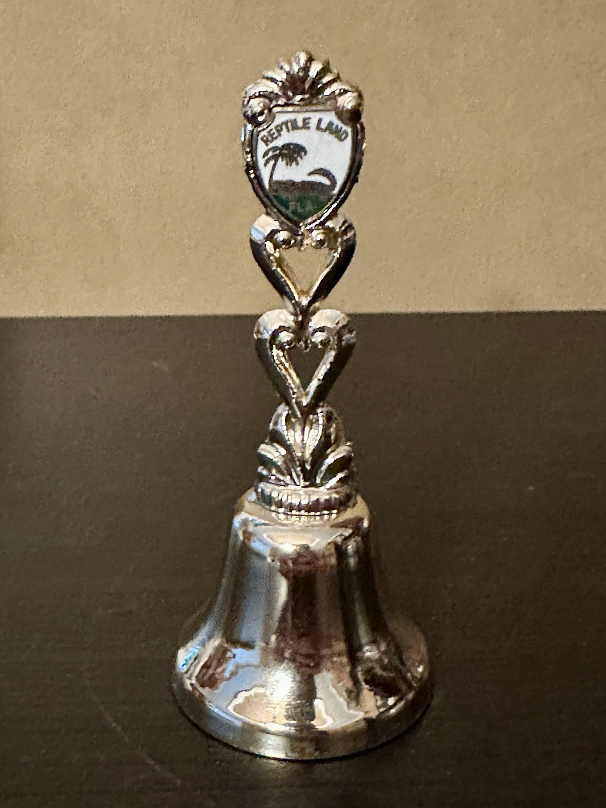 Vintage Fort Inc USA Reptile Land Florida Souvenir Metal Bell 3.5”