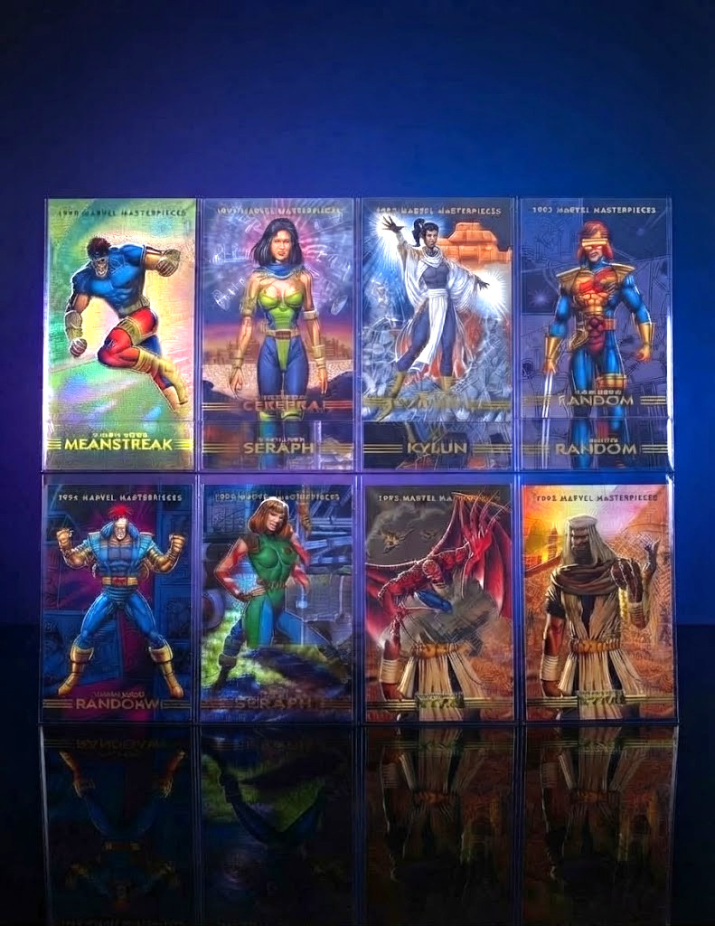 1993 MARVEL MASTERPIECES 2099 COMPLETE 8-CARD LOT SET UNTOUCHED SLEEVED MCU RARE 1993 MARVEL MASTERPIECES 2099 COMPLETE 8-CARD LOT SET UNTOUCHED SLEEVED MCU RARE