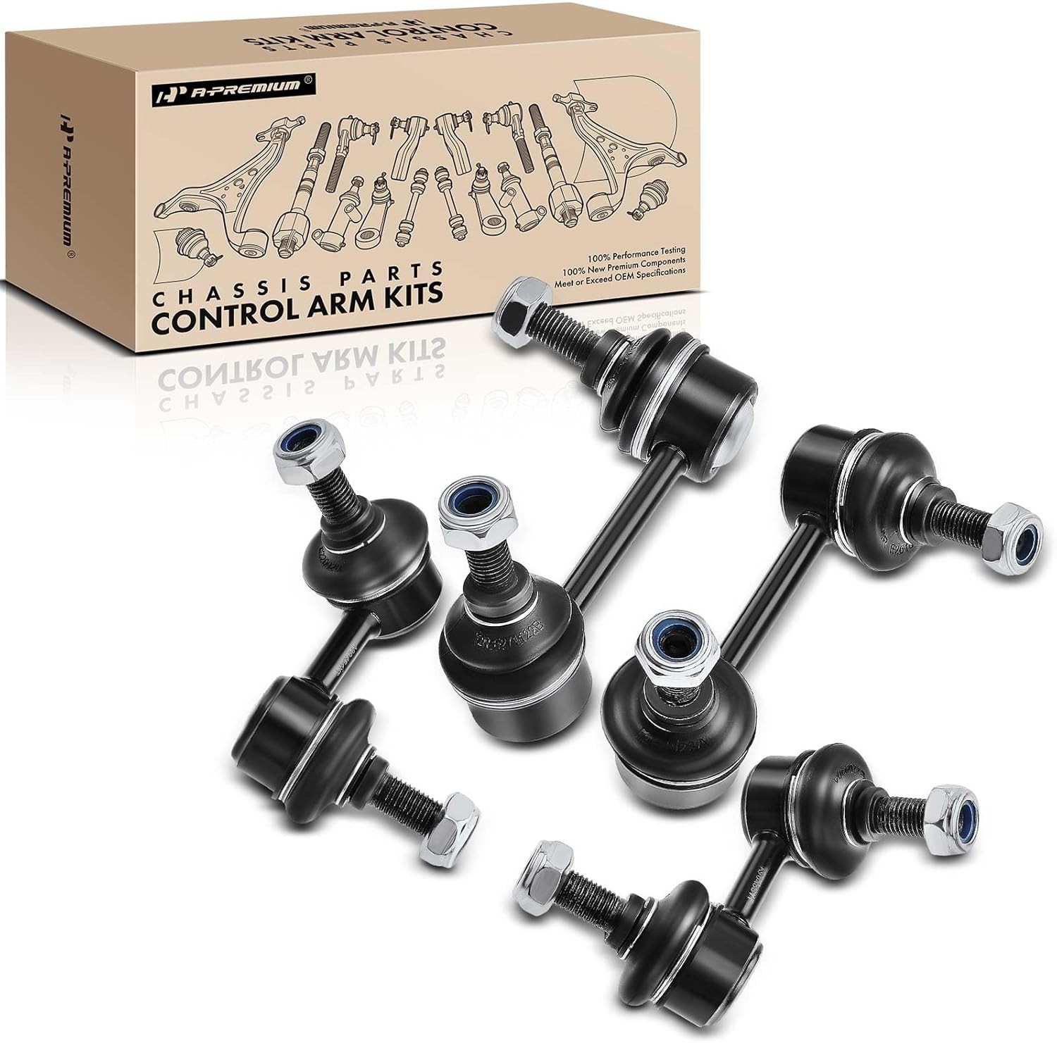 A-Premium 4PCS Front & Rear Sway Bar End Links Kit for Honda Element 2003-2011