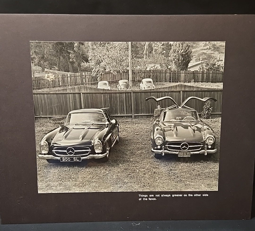 Vintage Road & Track B&W photo with VWs in back with Story UNIQUE SEE PHOTOS Vintage Road & Track B&W photo with VWs in back with Story UNIQUE SEE PHOTOS