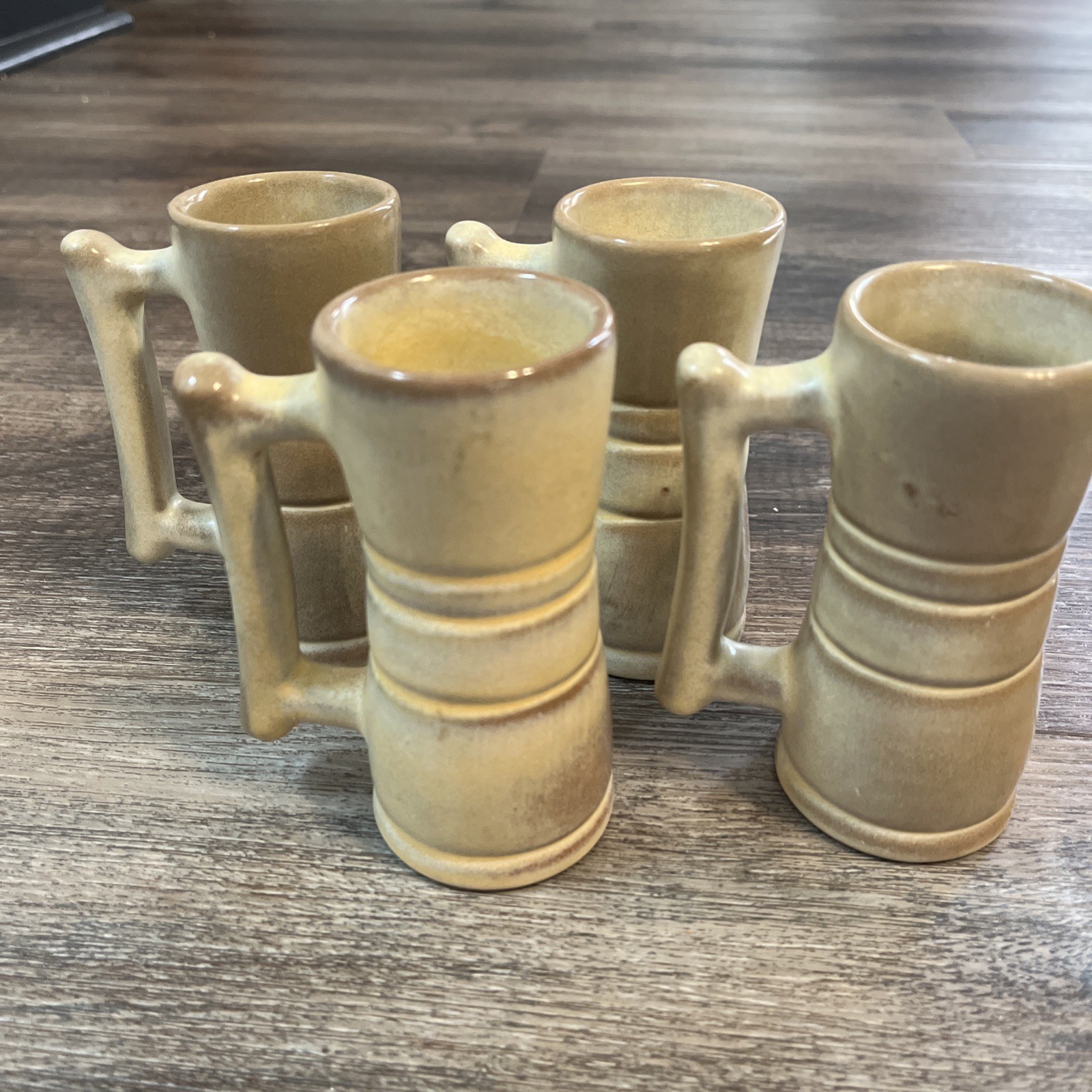 FRANKOMA Pottery Small Mug Cup Espresso Cappuccino Juice Set Of 4