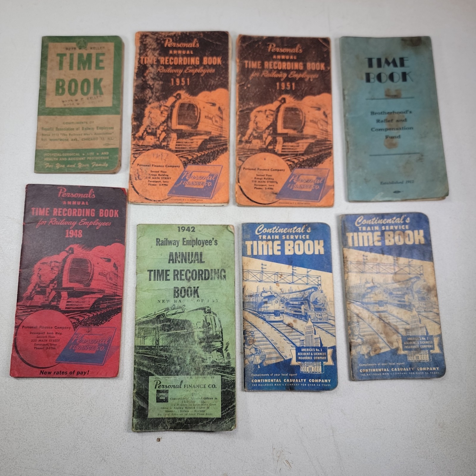 Vintage 1940\'s 1950\'s Railway Employees Time Book Railroad Ephemera Locomotive Vintage 1940\'s 1950\'s Railway Employees Time Book Railroad Ephemera Locomotive