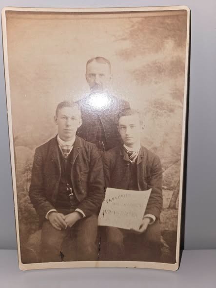 Rare Photograph of Three Members of Three Employees of Harrison Administration Rare Photograph of Three Members of Three Employees of Harrison Administration