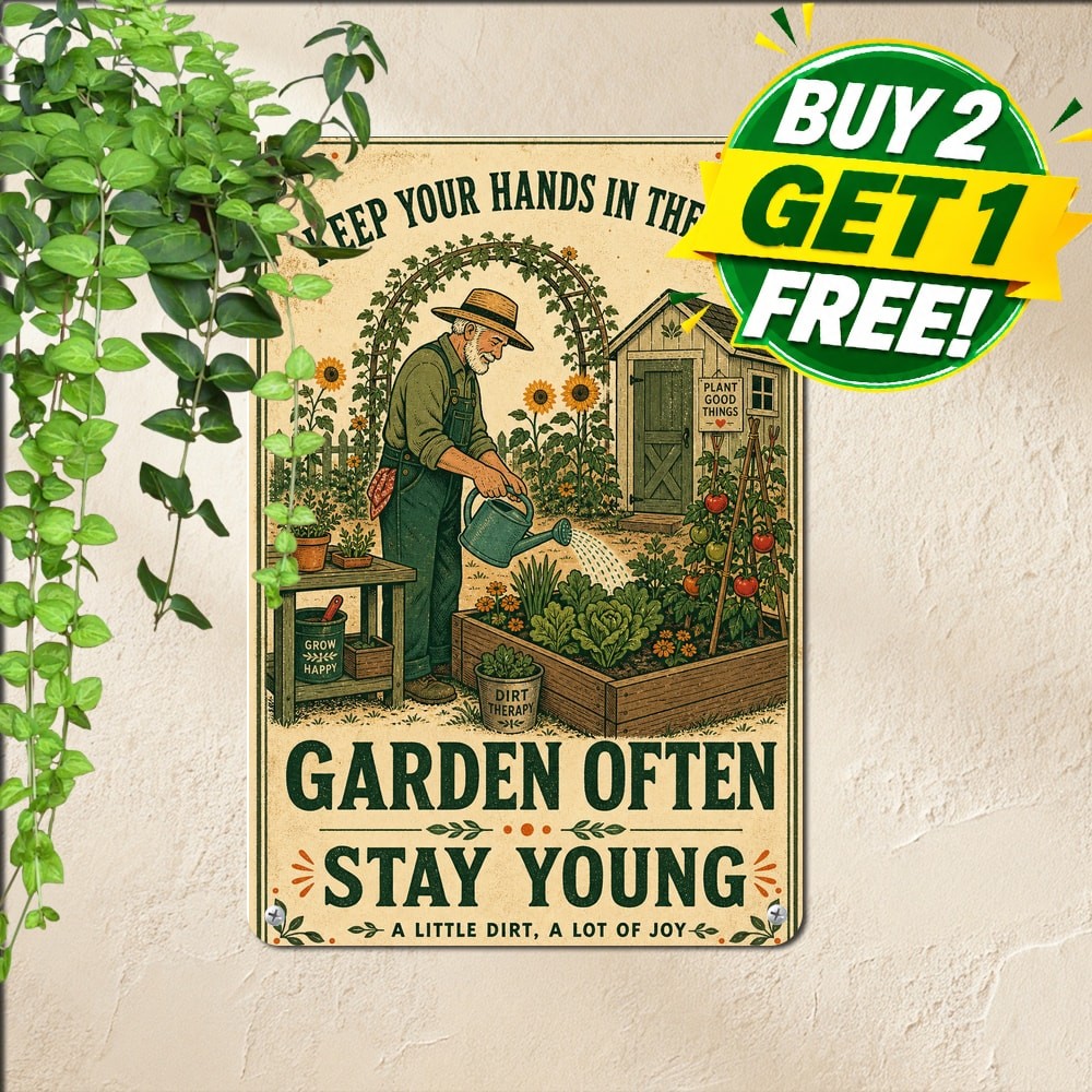 Rustic Country Life Quote Tin Sign Aging Advice Metal Wall Decor 8x12