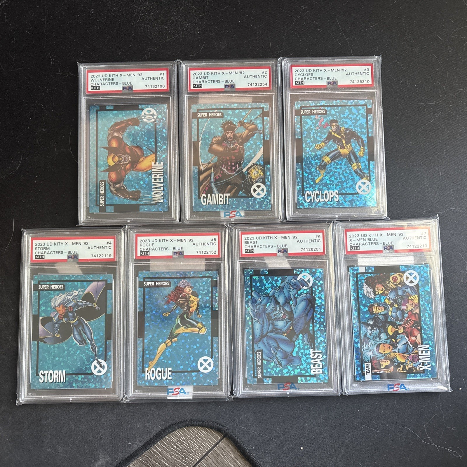 Kith Ascics X-Men '92 Characters Full Set /50 Blue PSA Authentic