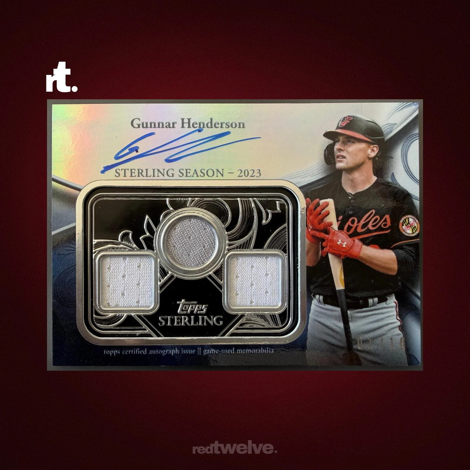 2024 Topps Sterling - Gunnar Henderson [Silver] Patch / Auto /10 - First Print